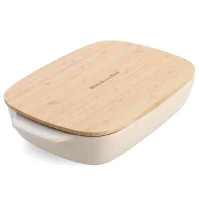 Форма для выпечки KitchenAid з кришкою керамогранітна 3,8 л Кремова (CC006109-001) Винница