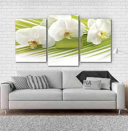 Модульная картина Белые Цветы Art-34_3 Киев