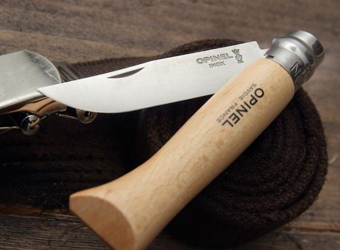 Кухонний Ніж універсальний Opinel "Inox Natural blister №8" (000405) Нержавіюча сталь Нововолинськ - фото 5