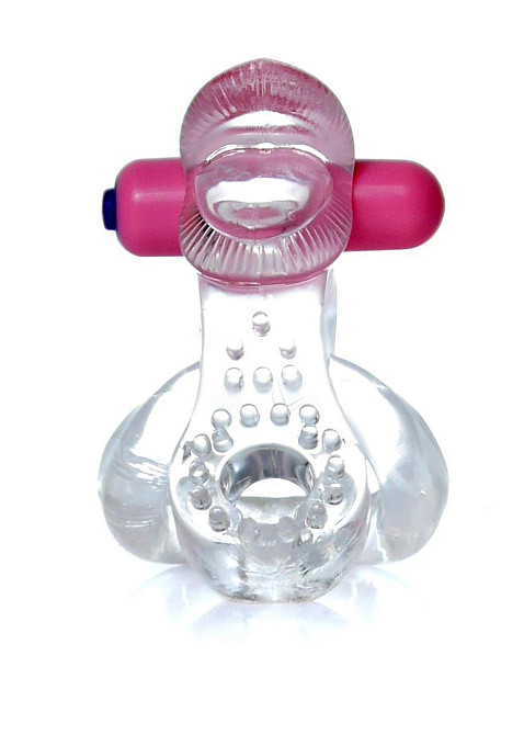 Ерекційне кільце - Tongue Vibro CockRing Clear Sex Aura Київ - фото 3