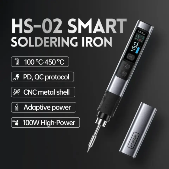 Паяльник Fnirsi HS-02B-Three DC100W/PD100W + 3 жала Вінниця