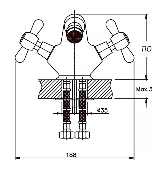 Змішувач на біде Haiba латунь VILTA 162 латунний півобертовий (HB0386) Чернівці - фото 4