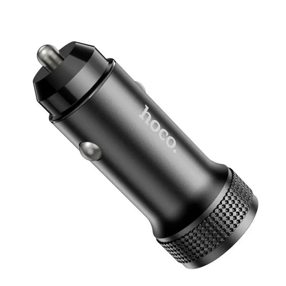 Автомобільний зарядний пристрій HOCO Z49 Level dual port car charger Black Киев - изображение 3