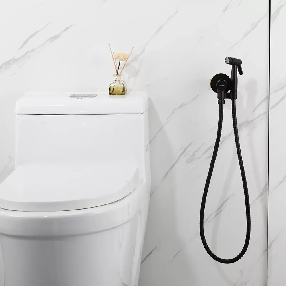 Гігієнічний душ прихованого монтажу GAPPO G7206-6 чорний Київ - фото 2