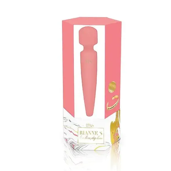Вібромасажер Rianne S: Bella Mini Wand Coral, 10 режимів роботи, медичний силікон, подарункове паков Львів