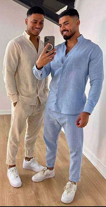 Опт і трояндниця! Лляний літній чоловічий костюм є кольори. Київ - фото 8