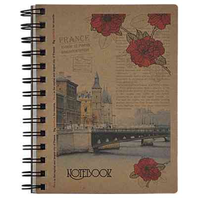 Блокнот Buromax spiral side, В6, 96sheets, KRAFT, square (assorted) (BM.2479) Винница