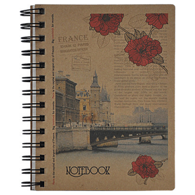 Блокнот Buromax spiral side, В6, 96sheets, KRAFT, square (assorted) (BM.2479) Винница - изображение 1