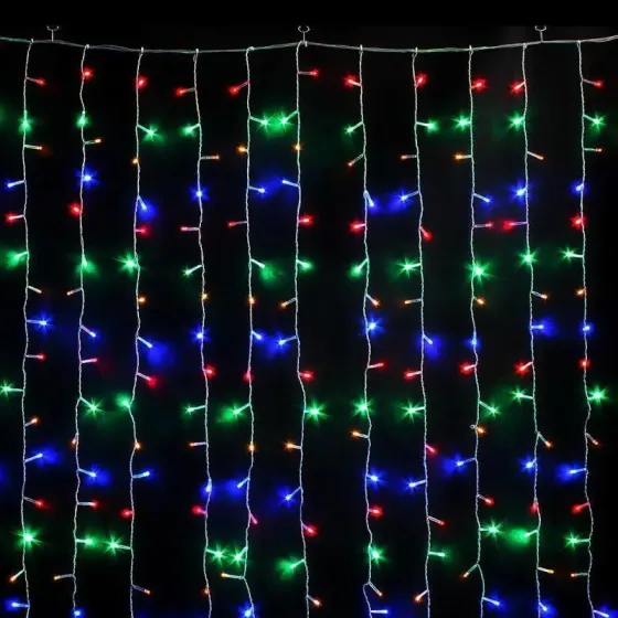 Новогодние гирлянды. Гирлянда водопад 320-400L 3x3м(10х32Ламп) Микс (7149) Коломия