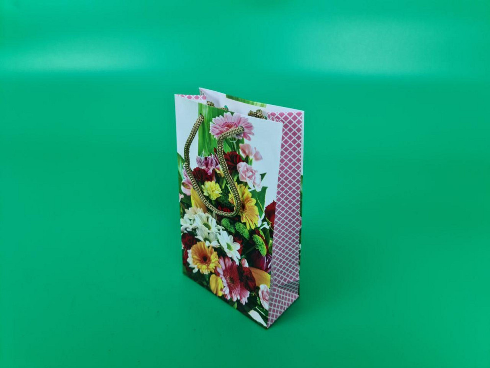 Пакет паперовий подарунковий малий 11/18/5 (арт М042) (12 шт.) Харків - фото 1