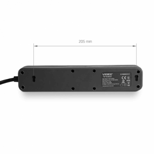 Мережевий подовжувач із заземленням 3 розетки/2USB-A/1Type-C 3м з кнопкою чорний VF-PD33G2U1C-B Oncord Videx Житомир