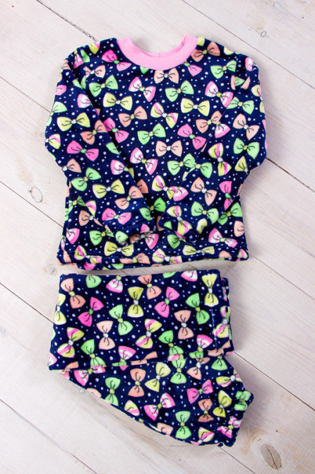 Піжама для дівчинки тепла (махра) топ Київ - фото 2