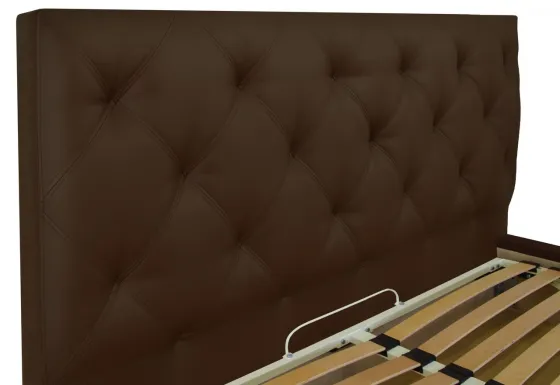 Кровать Двуспальная Bristol VIP 180 х 200 см Fly 2231 A1 С дополнительной металлической цельносварной рамой Темно-коричневый Киев