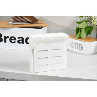 Серветниця Ardesto Midori 15х4х12.5см, метал, біла (AR0910W) Вінниця - фото 3