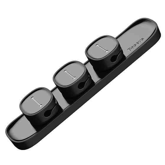 Тримач-затискач для кабелю магнітний Baseus Peas Cable Clip Black Київ