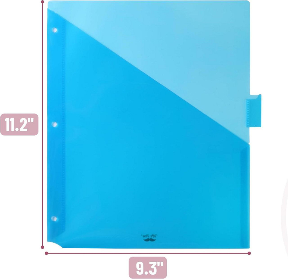 Разделители для папок Mr. Pen с карманами и вкладками 8 шт для 3-кольцевого файла формат Letter пастель Киев - изображение 2