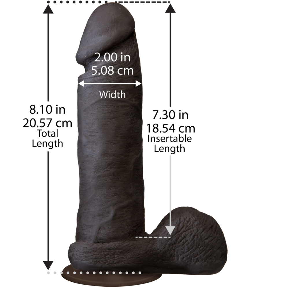 Фаллоимитатор Doc Johnson The Realistic Cock 8 inch Black - ULTRASKYN, Vack-U-Lock, диаметр 5,1см Sex Aura Киев - изображение 3