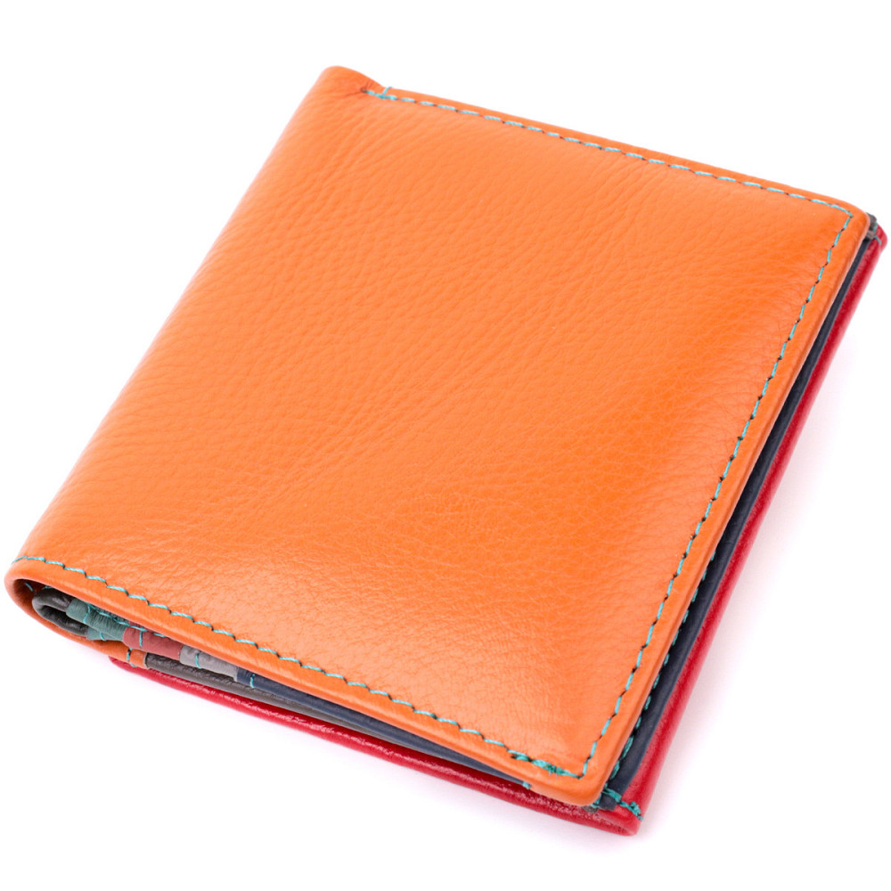 Интересный женский кошелек с оригинальной монетницей из натуральной кожи ST Leather 19509 Разноцветный Киев - изображение 2