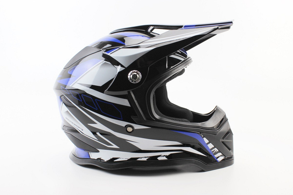 Шолом кросовий/ендуро/АТV BLD-819-7 М (57-58см), ЧОРНО-СИНІЙ Киев - изображение 3