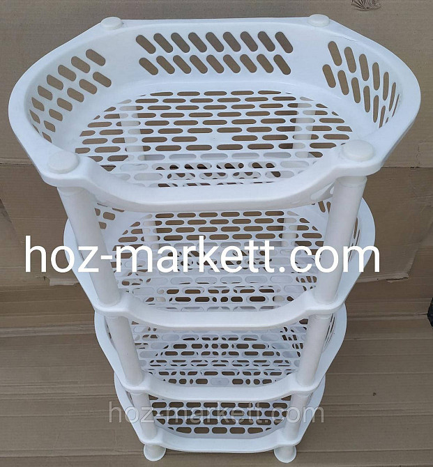 Пілочка етажерка пластикова для ванної та кухні (біла) Харків - фото 5