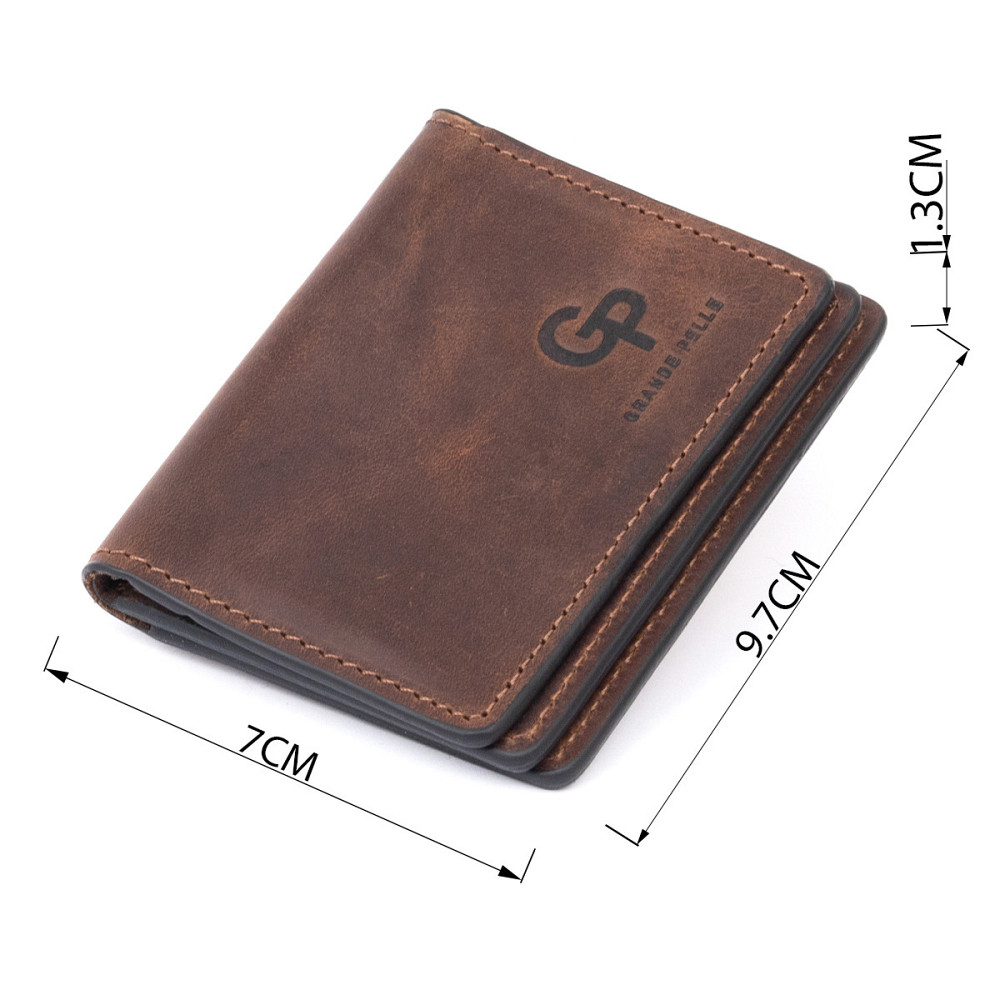 Візитниця з обкладинкою для ID-паспорта з натуральної шкіри GRANDE PELLE 11292 Коричнева Київ - фото 6