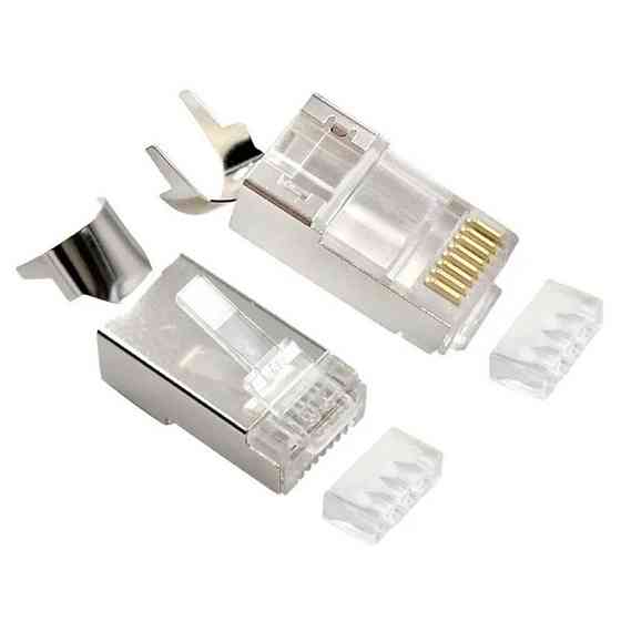 Коннектор RJ 45 Cablexpert (LC-PTF7-01/100) 8P8C, Cat.7, FTP, з наскрізними отворами, позолочені контакти (100 шт/уп) ( 29512 ) Харьков