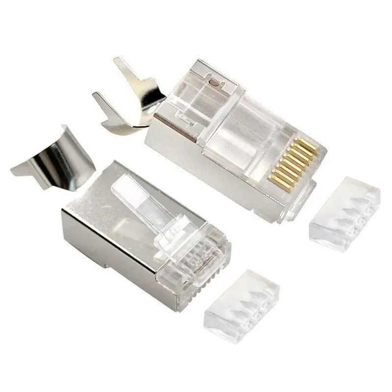 Коннектор RJ 45 Cablexpert (LC-PTF7-01/100) 8P8C, Cat.7, FTP, з наскрізними отворами, позолочені контакти (100 шт/уп) ( 29512 ) Харків - фото 4