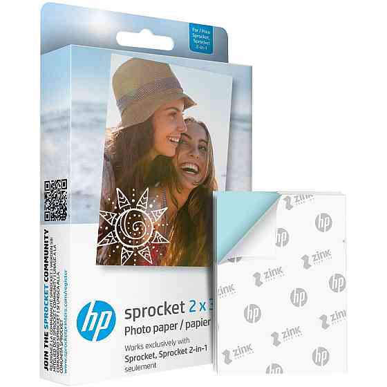 Фотопапір HP Sprocket Zink 2"x3" Глянцевий, самоклеючий, 20 листів Вінниця