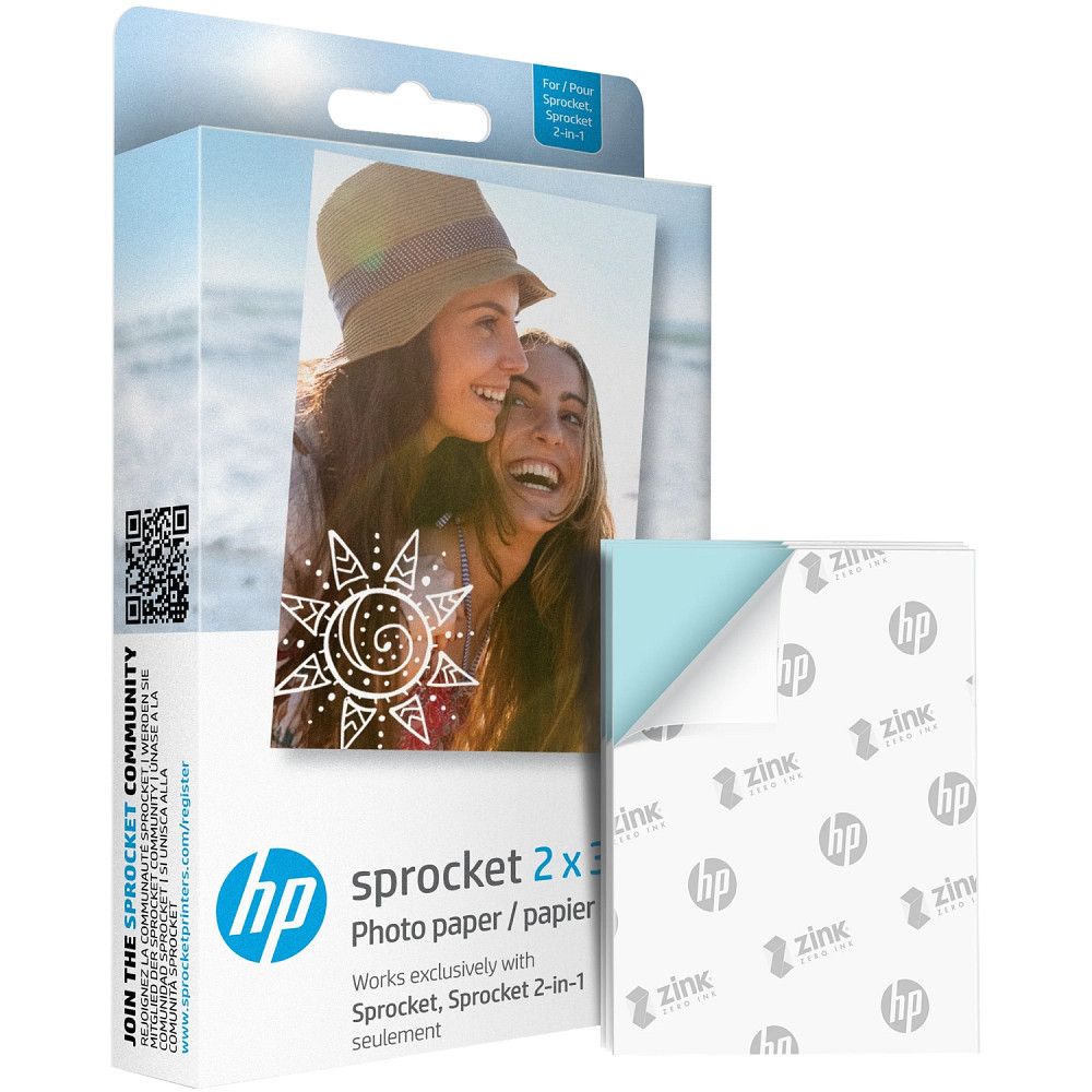 Фотопапір HP Sprocket Zink 2"x3" Глянцевий, самоклеючий, 20 листів Вінниця - фото 2