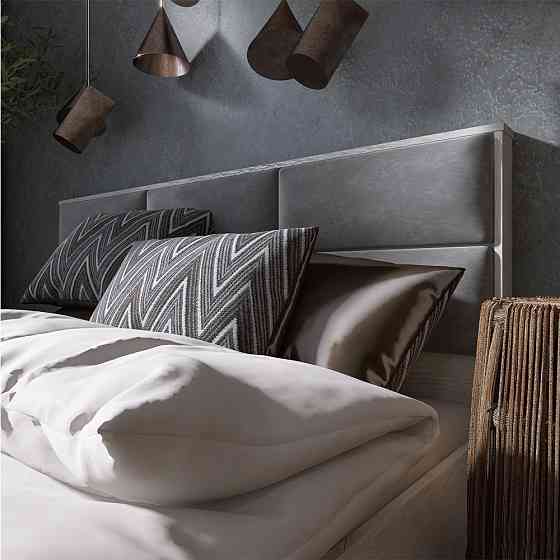 Кровать двуспальная Эверест КЛ-1400 Лайт (щит ДСП под матрас) 140х200 см Дуб Крафт белый (DTM-071070) Львов