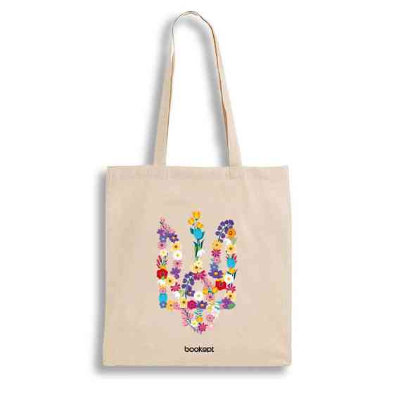 Екошопер BookOpt BK4033 Квітковий Тризуб бежевий Киев