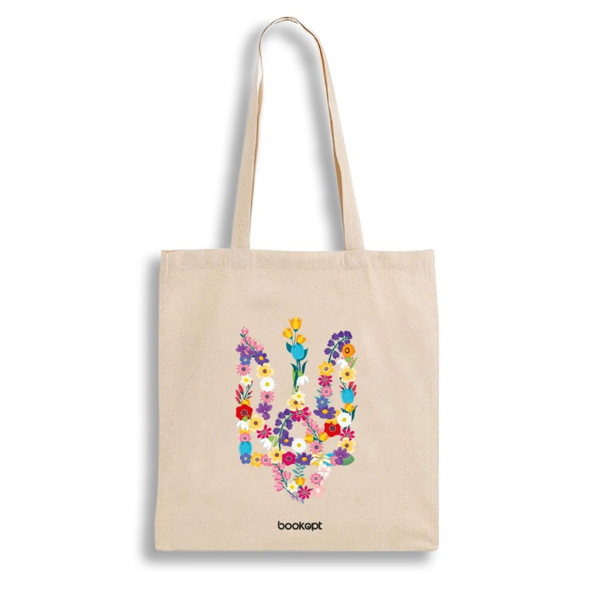 Екошопер BookOpt BK4033 Квітковий Тризуб бежевий Киев - изображение 2