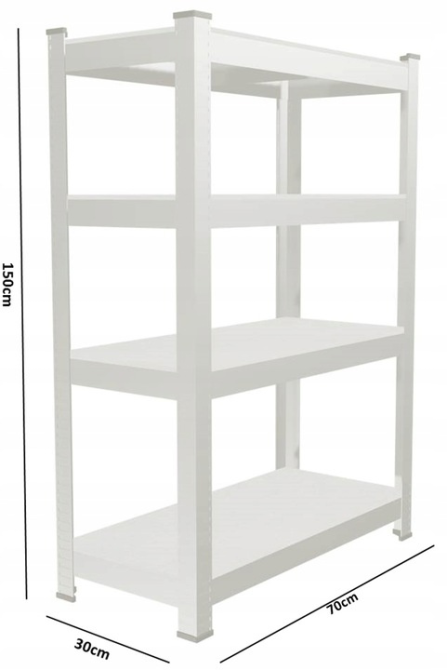 Набор из 2-х металлических стеллажей (150 x 70 x 30 см) 4 полки, погрузка - 150 кг на полку, Серый Киев - изображение 8