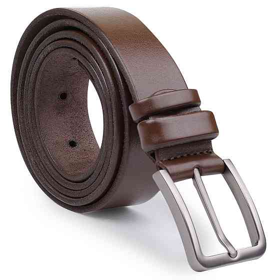 Стильний шкіряний чоловічий ремінь батал Vintage 20713 Коричневий Київ