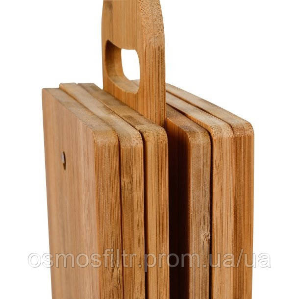 Набір обробних дошок Axentia на підставці Dima бамбук FSC 6 шт (135925) Київ - фото 2