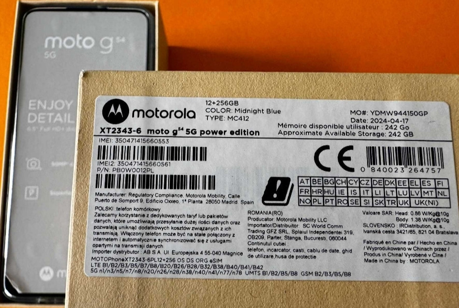 NEW Новый Европа Duos Motorola Moto G54 G5 12/256Gb. XT2343 . Харьков - изображение 2