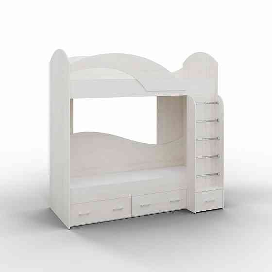 Кровать двухэтажная, Дуб Шамоні Світлий, 2040х1000х2000 Львов