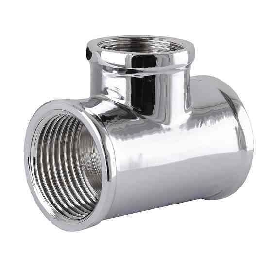 Трійник SOLOMON 1″х3/4″х1″ ВВВ хром 8202 Луцьк
