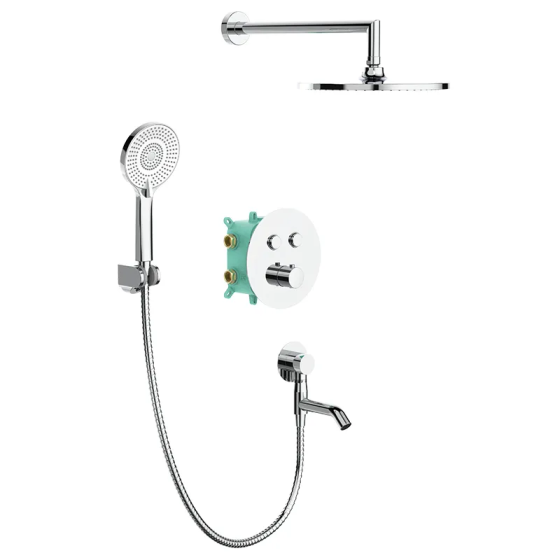 Встраиваемая душевая система с термостатом Koer KB-67012-01 (Цвет хром) (KR4728) Киев
