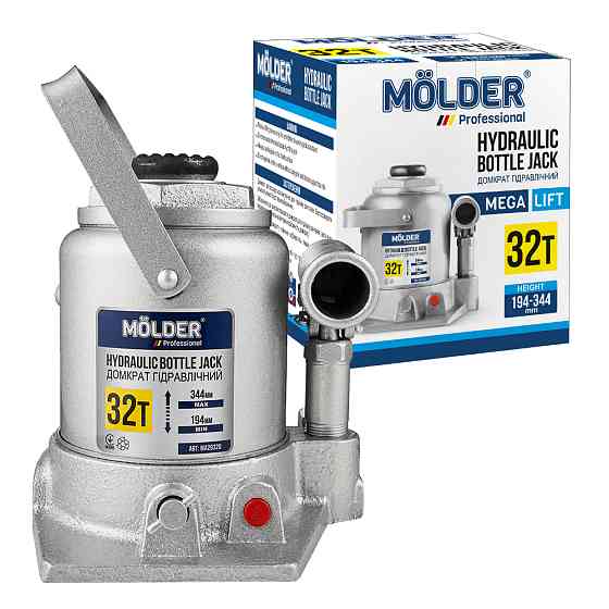 Домкрат гідравлічний пляшковий Molder 32т 194-344мм Львів