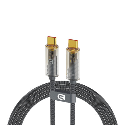 Дата кабель USB-C to USB-C 1m transparent 100W grey Armorstandart (ARM75871) Вінниця - фото 1