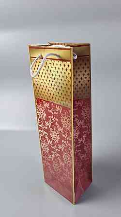 Пакет бумажный подарочный под бутылку  12/9/36(артBUT-041) (12 шт) Харків