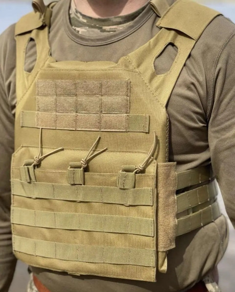 Плитоноска Бронежилет с плитами 6 класса Песочный Винница - изображение 6