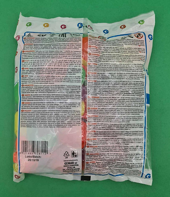 Повітряні кульки 7" (19 см) асорті неон 100 шт (1 пачка) Харків - фото 3