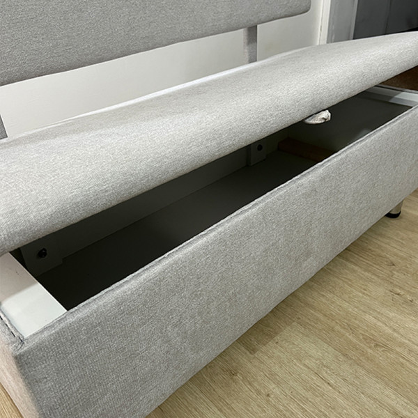 Диван для зони очікування Бассі в тканині з кришкою, 120см Київ - фото 3