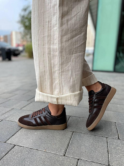 Кеды женские Notta bene шоколадные натуральная кожа и замша 36-41 размер (K-0424) Київ - фото 6