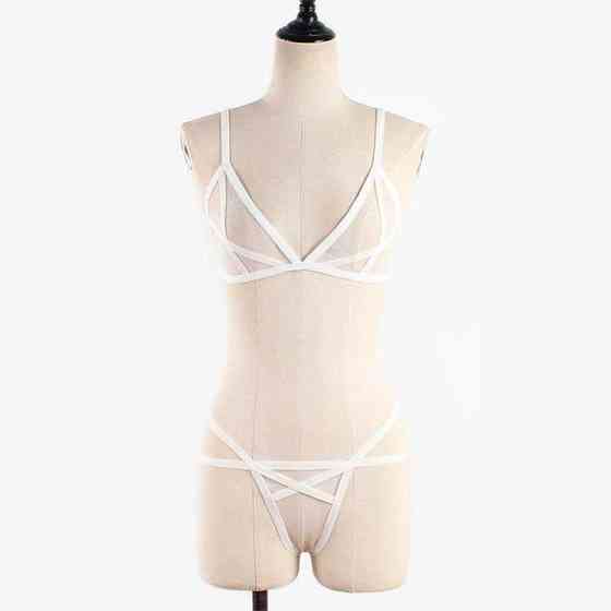 Еротичний комплект у сіточку - Чорний - S/M - Еротична білизна Вінниця