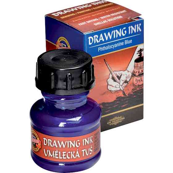 Туш художня "Kooh-i-noor" 2400 20г, phthalocyanine blue/фталоциан. синій, шт Київ