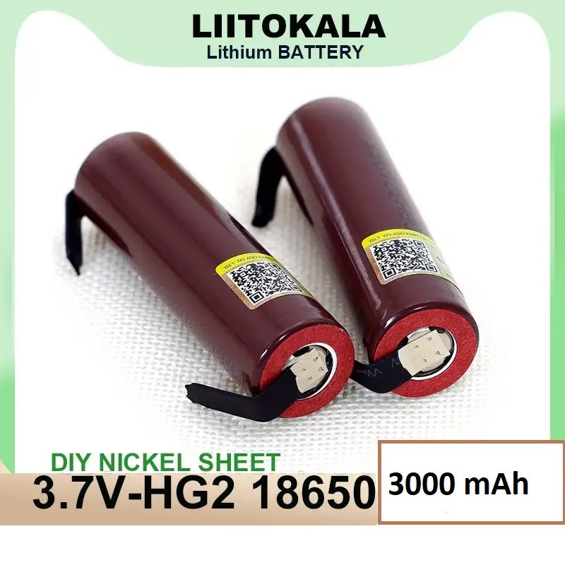 Аккумулятор высокотоковый 18650, LiitoKala HG2-N, 3000mah, с контактами под пайку Днепр - изображение 1