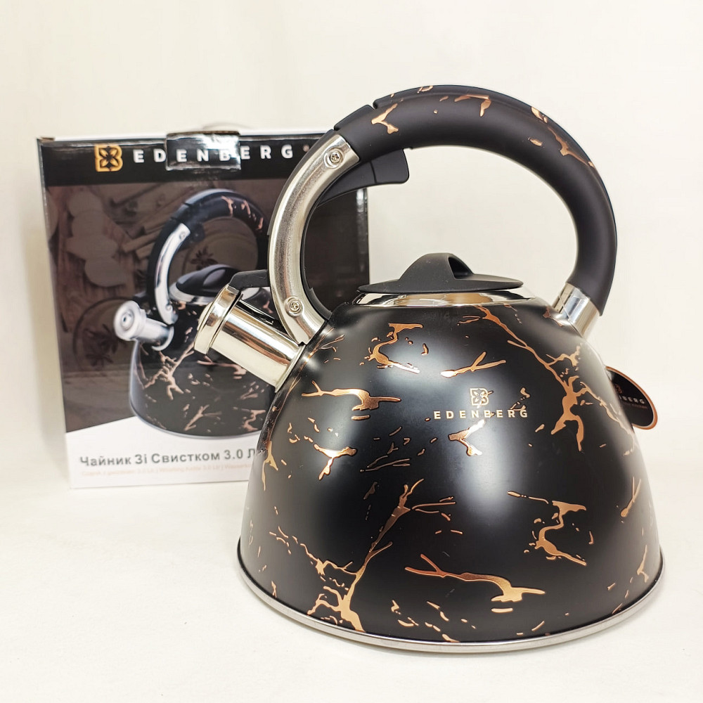 Обычный чайник со свистком, Чайник для приготовления чая со свистком для газовой плиты 3 литра HQ-59 Львов - изображение 4